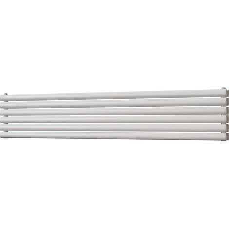 Omeara Axis - White Horizontal Radiator H348mm x W1800mm Double Panel