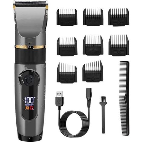 Tondeuse À Cheveux - Lame En Céramique - Réglage Micro 0,8 À 2,0 Mm - Étanche - Silencieuse - 180 Min Autonomie - 1 Pièce (1/5)
