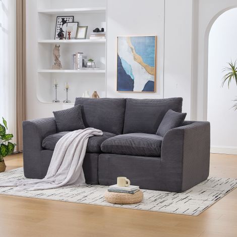 Minimalisme moderne Stoffsofa Zweisitzer-Wohnzimmersofa Weicher und bequemer Sessel Komplett mit Kissen Freizeitsofa im nordischen Stil Wohnzimmer, Schlafzimmer (1/5)
