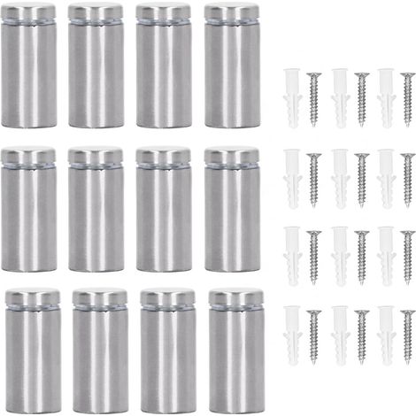 12 pièces tornillos de séparation lettre pared acero inoxydable (1/5)