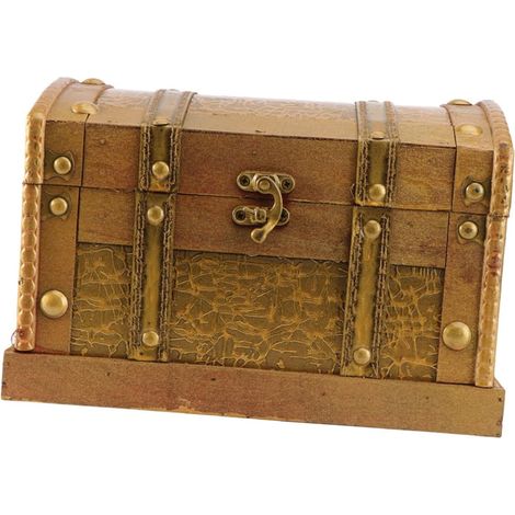Boîte à Bijoux Coffre Trésor Bois Ancien 1 Pièce Grosse Capacité Rangement Papeterie Jeux Objets Précieux Décoration Intérieure Présent Ami (1/5)
