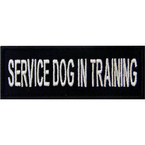 Chien de service en formation Emballage de gilets/harnais Brodé Fastener à Crochet et Boucle Patch (1/5)