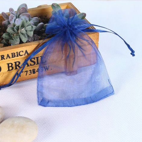 Sac Organza - 7 x 9 cm - Cordon de Fermeture - Pour Bijoux et Petits Objets - Lot de 100 Pièces (1/5)