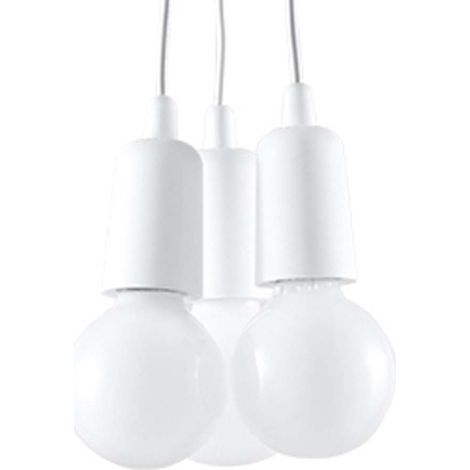 Pendelleuchten Diego Weiß 3xE27 15cm PVC Sollux (1/4)