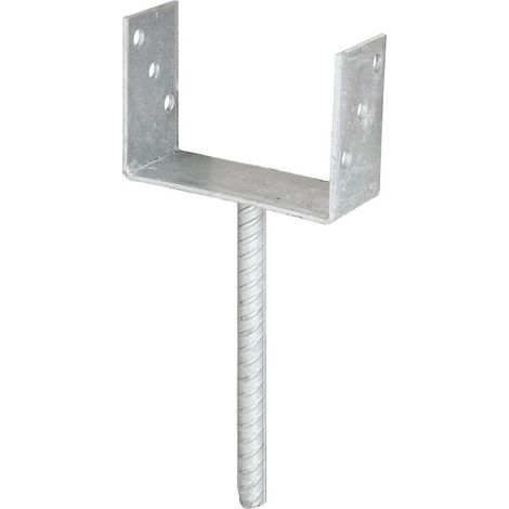 Soporte de columna en forma de U, acero corrugado, 141x104/4 mm ALBERTS