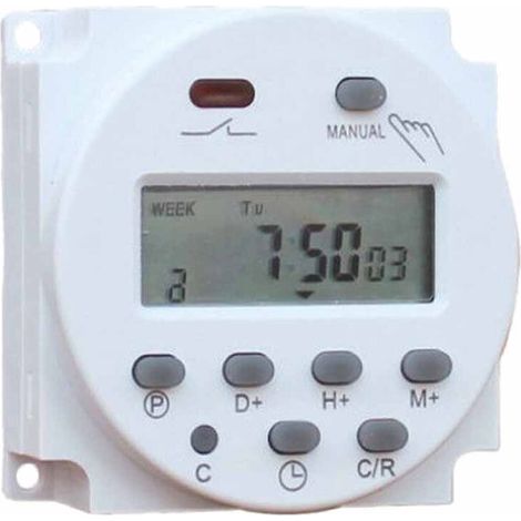Temporizador de relé digital, CN101A 220V, temporizador de laboratorio, mini temporizador LCD, interruptor de temporizador de potencia, mini temporizador de microcomputadora TONCHEAN (1/3)