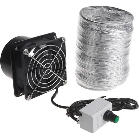 Ventilador de cocina con conducto de extracción, velocidad regulable mediante USB, apto para baños y cocinas. (1/5)