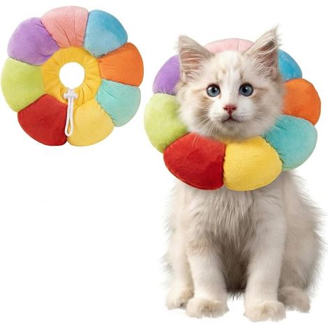 Collerette Chat , Collier de Récupération Souple pour Chats et Chatons, Protection Après Chirurgie pour Cicatrisation des Plaies, Taille S (1/5)