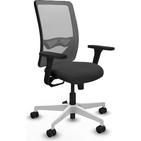 Sedia da ufficio piqueras y crespo Zulema grigio mesh similpelle (1/2)