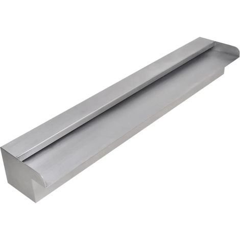 INLIFE Lame d'eau rectangulaire 60 cm Acier inoxydable pour piscine