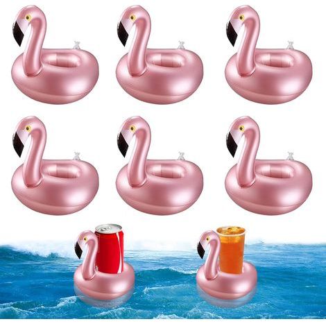 Set mit 6 aufblasbaren, schwimmenden Flaschenhaltern für Wassertiere und Poolpartys, ideal für Familienfeiern, Camping und Outdoor-Aktivitäten (1/5)