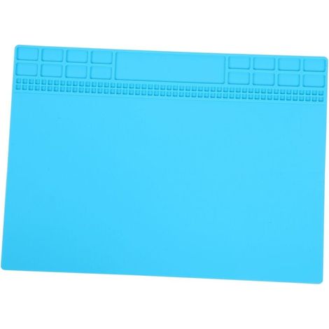 Tapis Magnétique Anti Chaleur Silicone Réparation Électronique Ordinateur Téléphone Station Soudure Outils 350x250x4mm Bleu Clair (1/4)