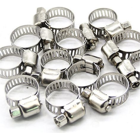 Edelstahl-Schlauchschellen – Verstellbar 13–19 mm für Kraftstoffleitungen, Gummischläuche, feste Klemmen...DEBUNS (1/5)