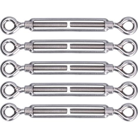 tendeurs à œillet pour câble métallique, en acier inoxydable 304, pour voile d'ombrage (M4).