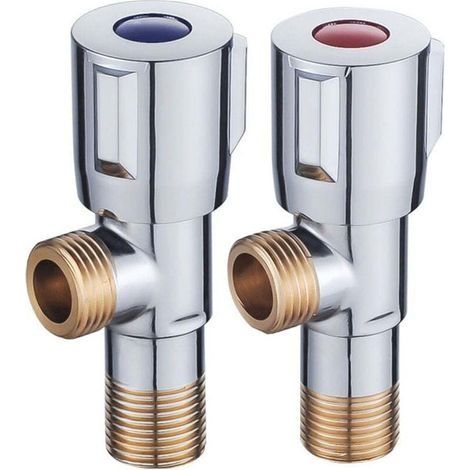 Robinet Triangulaire Cuivre Chaud Froid Entrée Sortie Alimentation Eau Domestique (1/4)