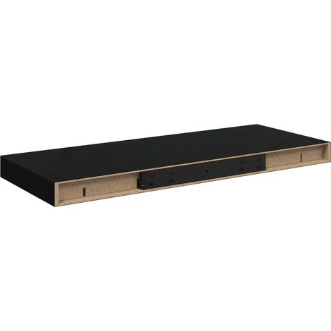 Estantes flotantes de pared 2 uds MDF negro 60x23,5x3,8 cm vidaXL (1/5)