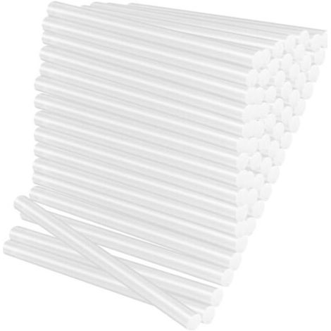 100 pezzi di stick di colla per pistola per colla 7 mm x 100 mm, colla a caldo trasparente ad asciugatura rapida, colla per pistola per colla a caldo, stick di colla a caldo per fai da te, A (1/4)