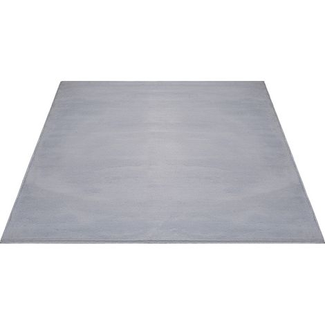 FLOORNOVO Hochflor Teppich Grau einfarbig - 140 x 70 cm - Besonders Weicher Teppich Wohnzimmer & Badezimmerteppich - Pflegeleicht - vielseitig einsetzbar im Innenbereich (1/2)