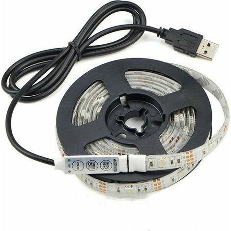 Bande lumineuse LED colorée HANBING USB (1 mètre + contrôleur + télécommande 24 touches) (1/5)