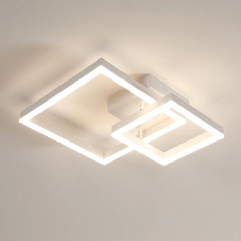 Plafonnier LED, 36W 4050LM Luminaire Plafonnier Carré, 4500K Blanc (1/5)