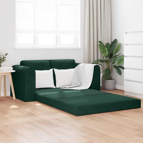 Schlafsofa Dunkelgrün 148 x 71 x 83 cm Samt