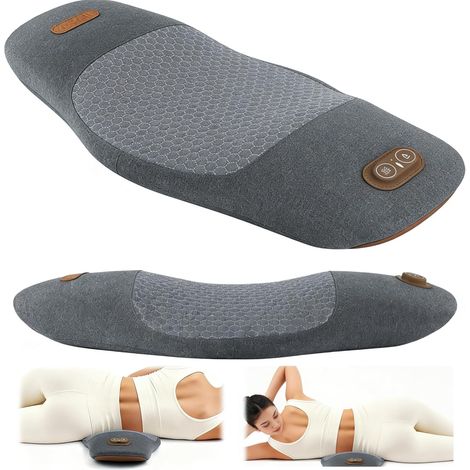 Appareil de massage pour le dos, coussin lombaire électrique  appareil de traction lombaire, appareil de massage du dos avec vibration et chaleur, appareil de massage (1/5)