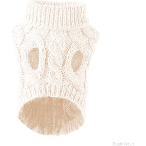 Hundepullover - Unbestimmt - XL - Weiß - Gestrickt - Bequem und warm