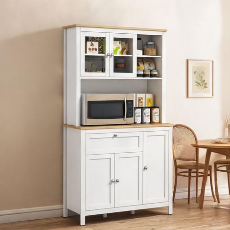 Buffet blanc en bois 100 x 40 x 180 cm (1/5)