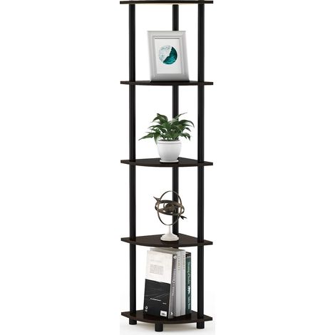 Étagère Polyvalente pour Présentoir d'Angle à 5 Niveaux, Hêtre à Vapeur (1/5)