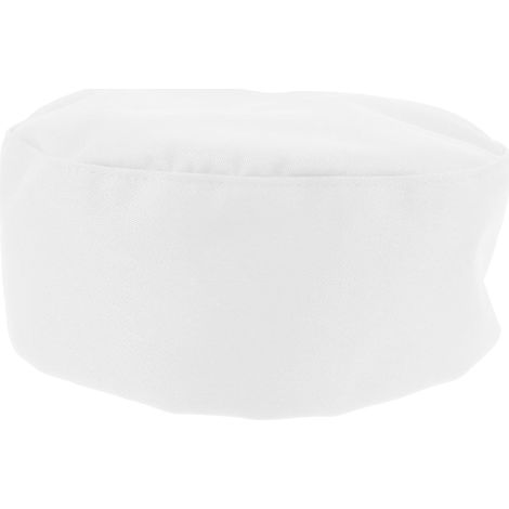 Toque de chef unisexe pour adultes, blanche. (1/5)