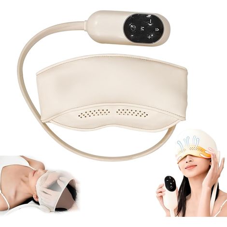 Appareil de massage électrique pour la tête avec massage par pétrissage par airbag 6D, plusieurs modes, masque pour les yeux et aide au sommeil (1/5)