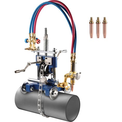 Machine de Découpe Manuelle de Tuyaux à Gaz, Chanfreineuse de Tuyaux de Diamètre 108-609,6 mm Épaisseur 5-50,8 mm, Chaîne 2210 mm, Angle 0-45°, 3 Embouts, pour Secteurs Pétrole Gaz, Construction (1/5)