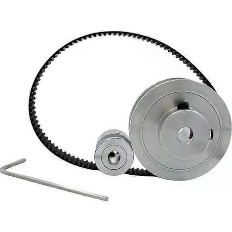 Pour courroie 60T 20 dents, largeur 10 mm, kit de poulie de distribution 2GT, galet tendeur, alésage 3 à 12 mm, réduction 3:1GT2, kit de poulie synchrone - JXLGV (1/4)