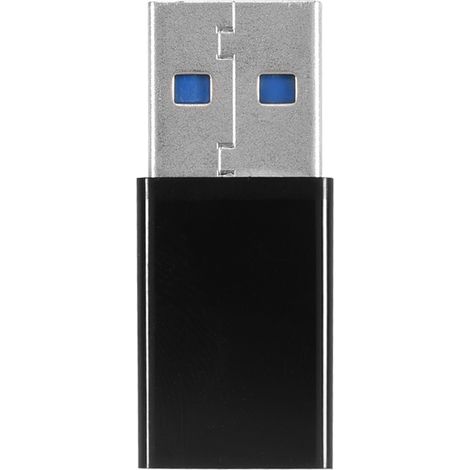 2 Pièces Adaptateur USB 3.0 Mâle vers USB-C 3.1 Femelle OTG pour Transfert de Données et Charge Rapide Noir (1/5)