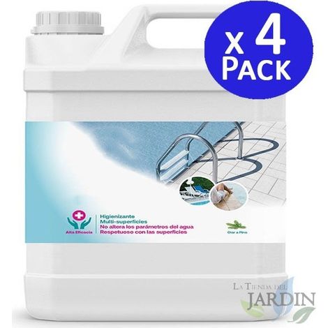 4 x Désinfection désinfectante de la piscine en aérosols de 5 litre