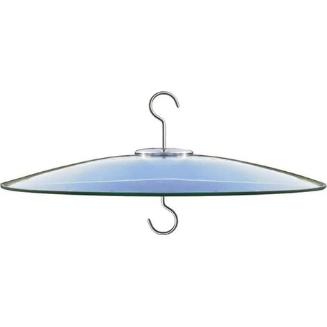 Couvercle anti-pluie en verre de 33 cm pour mangeoire à oiseaux extérieure, déflecteur sur poteau de berger ou crochet en S pour suspension, grand dôme de protection contre la pluie (1/4)
