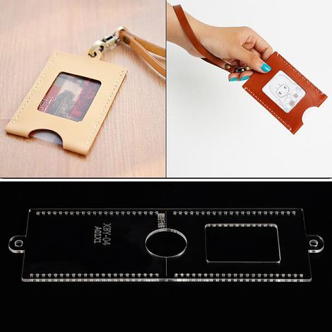 Ensemble de pochoirs acryliques pour cartes, portefeuilles et sacs, outils de bricolage en cuir XBY-04 (1/5)