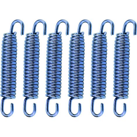 6 ressorts d'accroche en acier inoxydable bleu pour silencieux d'échappement moto, scooter et quad (1/5)