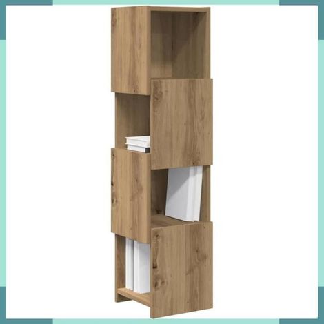 889812 Meuble d'angle Chêne artisanal 25,5x25x102cm Bois d'ingénierie (1/5)
