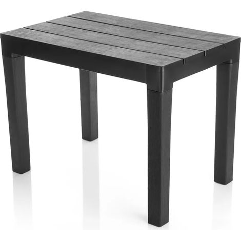 Table d'appoint de jardin BigDean noire – Table de camping résistante aux intempéries, idéale pour l'intérieur et l'extérieur – Table de salle à manger en plastique, table de jardin, table de balcon – (1/5)