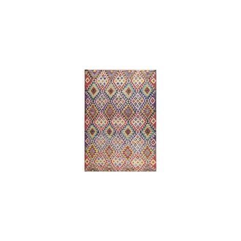 Tapis rectangulaire antidérapant en coton multicolore Antalya KILI09 (1/3)