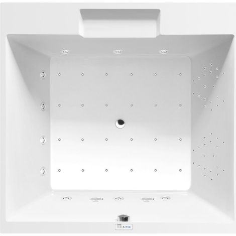 Baignoire balnéo CAME, 175x175x50cm, Highline Hydro-Air, chrome (1/4)