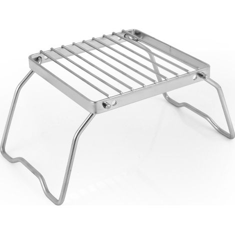 Mini parrilla plegable de acero inoxidable para barbacoa, con bolsa de almacenamiento para barbacoa al aire libre, camping, picnic