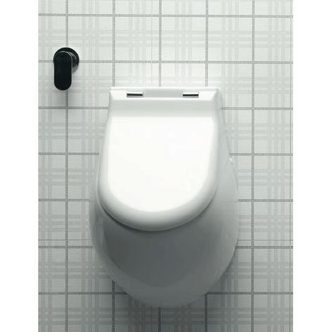 Orinatoio Sospeso Con Scarico a Parete Azzurra Ceramica "Nuvola" Bianco Lucido (1/2)