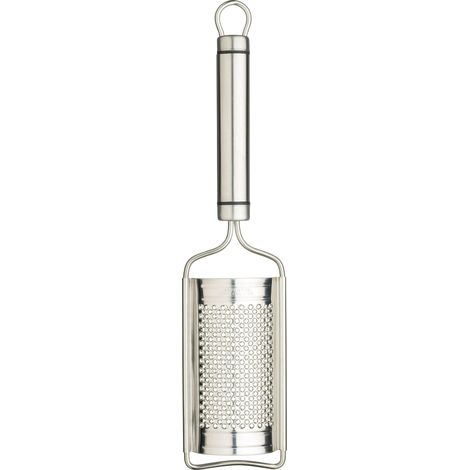 KitchenCraft Professional – Rallador de Queso Curvo, Acero Inoxidable, Color Plata, 21 cm