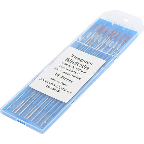 WT20 Wolframelektrode Professioneller WIG-Schweißstab 2% thoriert für WIG-Schweißgeräte (1,6 mm 175 mm) (1/5)