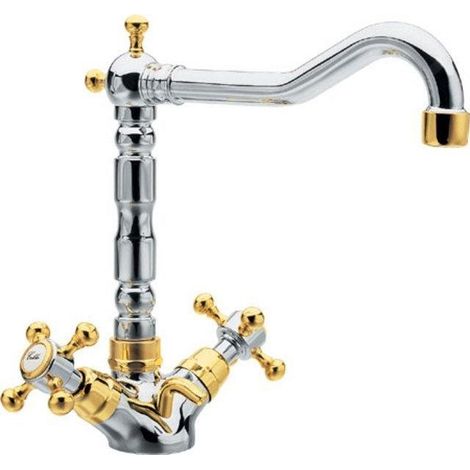 Sapho Antea - Mitigeur de lavabo avec bonde, chrome/or 3372 (1/2)
