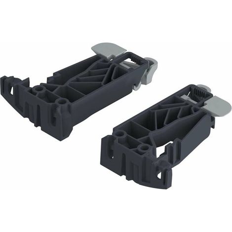 2x Clip coulisse à billes de tiroir Quadro You en bois gauche + droit Connecteur Plastique Rail Meuble Cuisine Hettich (1/2)