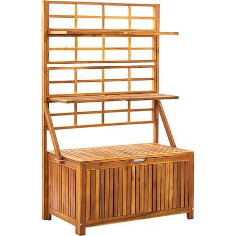 Maison Exclusive - Boîte de rangement avec treillis 99x55x160cm Bois acacia solide (1/5)
