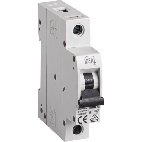 Interruptor automático de sobrecorriente 1P B 1A 6kA CA KMB6-B1/1 VDE 23175 (1/2)